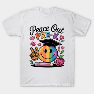 Peace Out Preschool Graduation Pre-K Last Day Of School T-Shirt